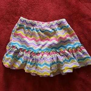Girls Scorts - Skirt - 3T - Kidgets- Cute - Pretty - Skirt with Shorts - Rainbow